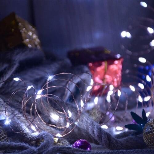 Led Fairy Lights 2M 20 Leds CR2032 Garland LED String Lights Copper Wire Room Decor Christmas Lights Wedding Home Decoration