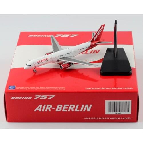 1:400 Alloy Collectible Plane Gift JC Wings LH4091 Air Berlin Boeing B757-200 Diecast Aircraft Jet Model HB-IHR With Stand