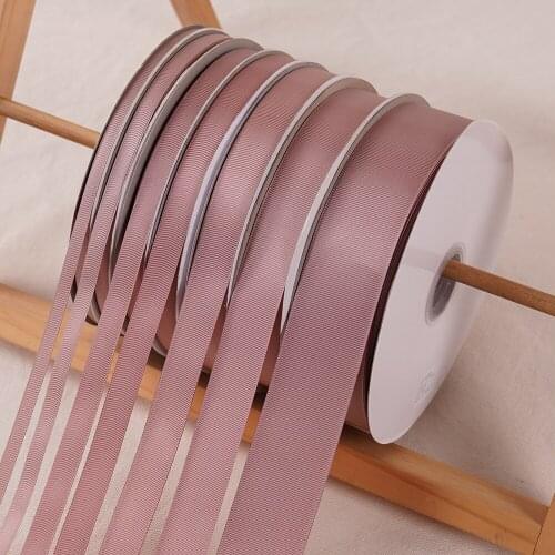 Greyish Pink Grosgrain Ribbon 100Yards/91Meters Wedding Christmas Webbing Baking Gift Box Flowers Package Hand DIY Bow Material