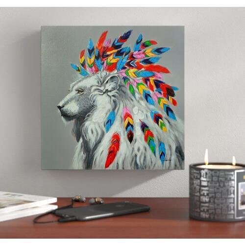 Fashion Colors Lion II Pop Art Oil Painting Wall Art Picture Paiting Canvas Paints Home Decor HD Print Painting Modern Wall Art