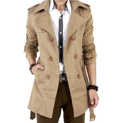 Korean Fashion Men Jacket Medium Long Autumn Jackets for Men Slim jaqueta masculina jaket pria, Sizes S-XXXL Men Jackets