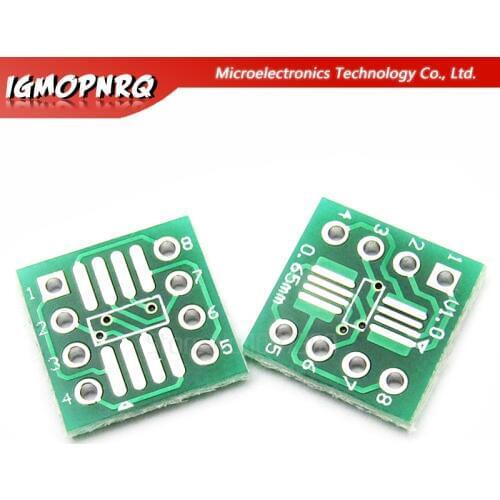10PCS SOP8 SSOP8 TSSOP8 to DIP8 Interposer Module PCB Board Adapter Plate 0.65MM