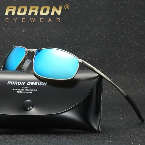 AORON Men Polarized Sunglasses Classic Men Retro Vintage Shades Brand Designer Sun glasses UV400