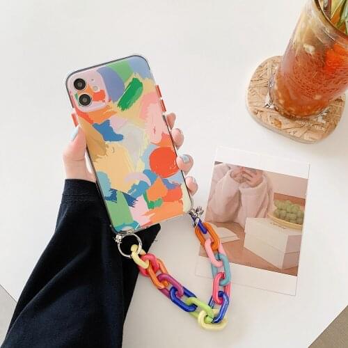 Graffiti Phone Cases for iphone 12 11 pro max X XS XR 7 8 Plus SE 2020 12mini Colorful Clear Soft Back Cover