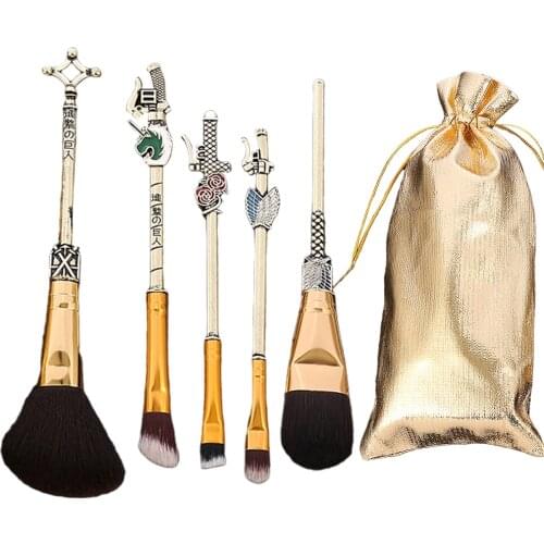 Giant Anime Attack Cosplay cosmetic Makeup Design Magic Wand Brushes Set Blush Eyeshadow Eyebrow Highlighter Brushes with Bag
