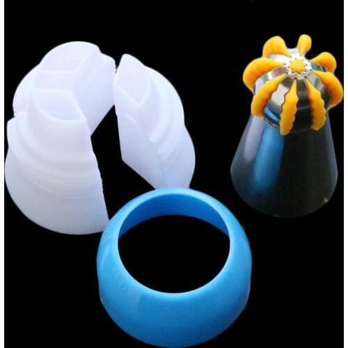 1PC 3 Hole Nozzle Icing Bag Russian Piping Tips Nozzle Converter Plastic Cupcake Decorating Mouth Kitchen DIY