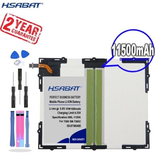 HSABAT 0 Cycle 11500mAh EB-BT585ABE Battery for Samsung Galaxy Tablet Tab A 10.1 2016 T580 SM-T585C T585 T580N Accumulator