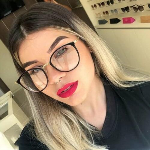 TR90 Anti Blue Light Glasses Round Transparent Computer Gaming Glasses Retro Fashion Eye Protection Spectacles Women Frames