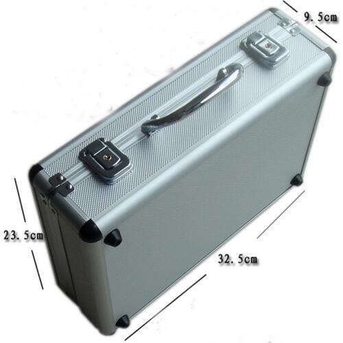 Wholesale retail good quality portable 300 yard code 4A square chips aluminum box poker carrying case bag suitcase silver black