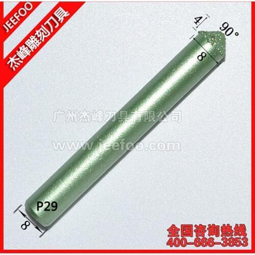 P29-8*4*90degree Tapered Ball End Mill , V Ball End Milling Cutter CNC Diamond Tools for Stone Carving Tools