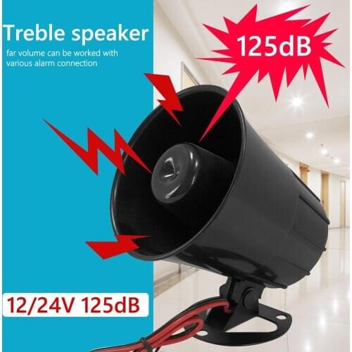 Portable Alarm Siren Universal Outdoor Personal 125dB Loud Warning Car Ornaments for Car Auto Motorcycle Truck 12V 24V