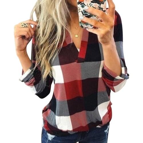 Блузки в клетку PYL China At AliExpress