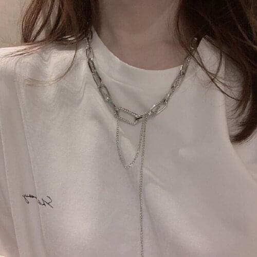 DAVINI Silver Color Choker Necklace Collar Statement Hip Hop Thick Chain Necklace Women Female Fashion Jewelry Gifts MG273