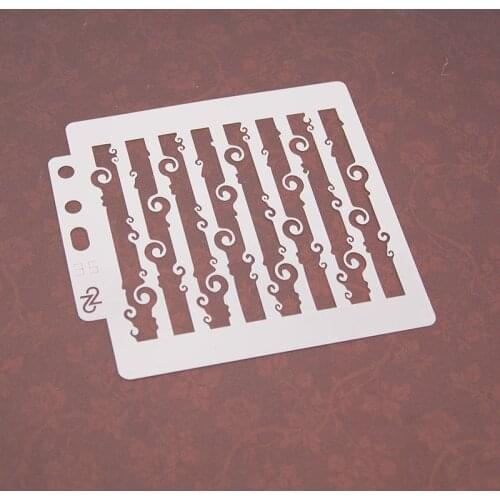 Tree Stem Spray Pattern Pre-Drawing Lace Ruler Scrapbooking Paper Card Spray Masking Version Drawing Masking Hollow Out Template