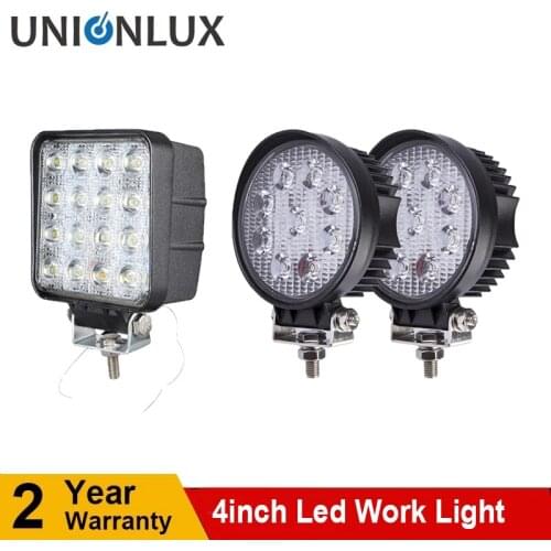 2PCS 27W 48W led work light bar 4inch led work lamp SPOT FLOOD Beam for 4x4 4wd offroad tractor ATV SUV car fog lamp
