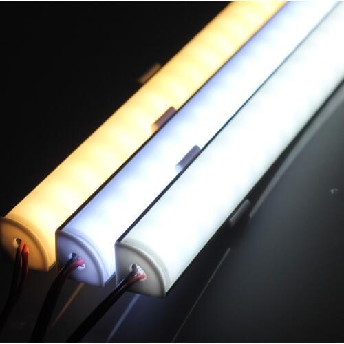 2PCS 50CM LED Bar Light 5730 5630 Aluminum LED Rigid Strip Light L shape for wall corner Kitchen under cabinet Light