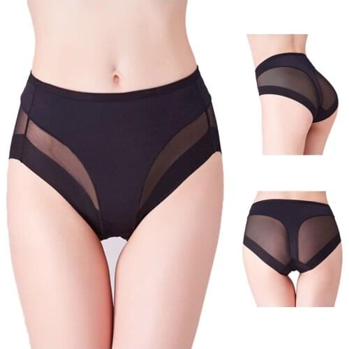 Women Boyshorts Body Shaping Panties Female Pants High Elastic Control Briefs Seamfree Breathable Mesh Waist Intimates Wholesale