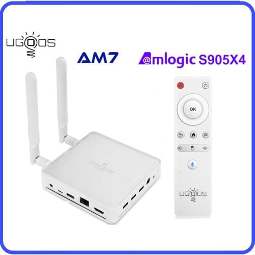 Pre-sale UGOOS AM7 Amlogic S905X4 Android 11 Smart TV BOX DDR4 4GB 32GB Set Top Box 1000M LAN BT5.0 Wifi 6 4K Media Player