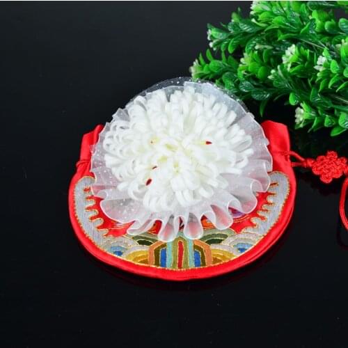 2pcs 10CM New Fashion DIY Hair Styling Tools tulle chiffon White princess bows For Headwear Hair Accessories For girl hair rope