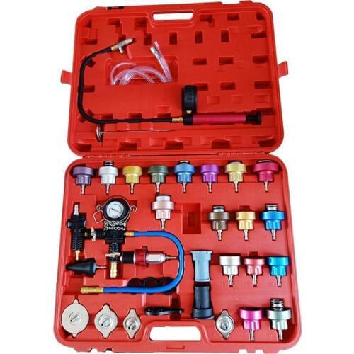 34pcs Universal Radiator Pressure Tester Tool Kit Cooling System Testing Tool Water Tank Leakage Detector Nylon Material
