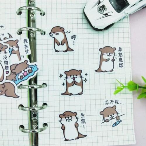 40 cute animal stickers cartoon funny scrapbook stickers for children, DIY laptop suitcase skateboard motorcycle bicycle toy