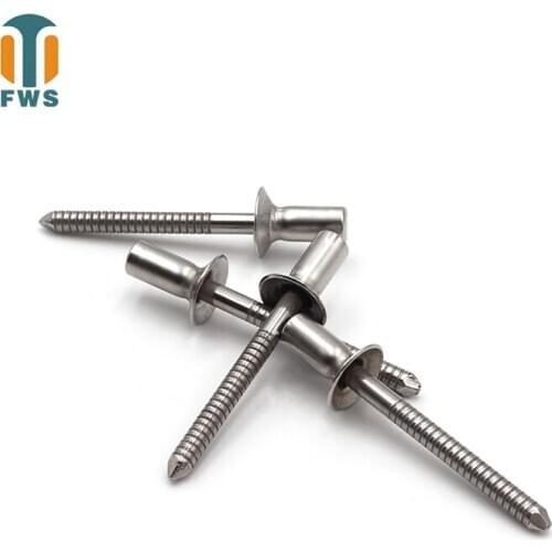100PCS M3.2*(6-18)mm stainless steel countersunk head closed type Mandrel Blind Rivet Nail Pop Rivets for Furniture Car Aircraft