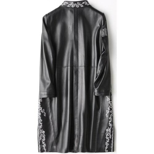 Genuine Leather Jacket Women Sheepskin Coat Spring Autumn Jacket Women Clothes 2020 Long Trench Coats Chaqueta Mujer MY