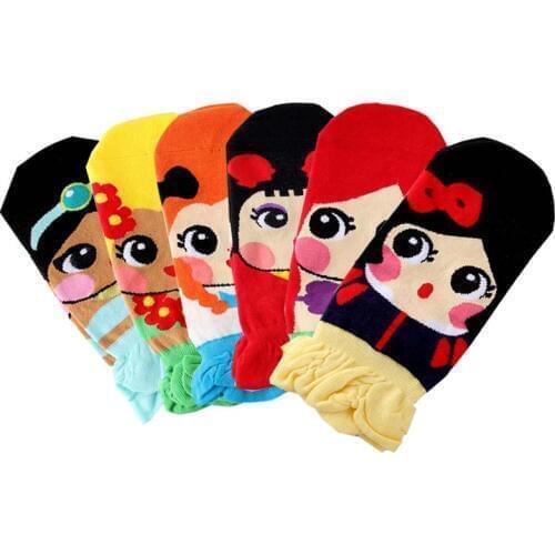 Hot sale! women cotton ankle socks spring summer colorful funny short sock womans and lady cute animal lace cartoon socks