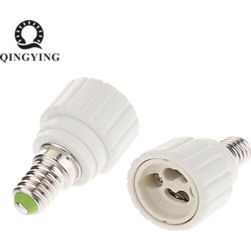 1pcs E14 to GU10 Extension lamp Base Conveter E14-Gu10 Holder Socket Fireproof Material For LED lighting Bulb Adapter Conversion