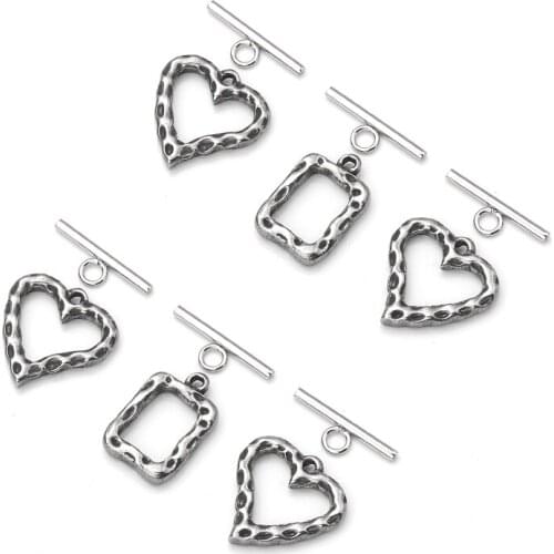 3 sets/pack of stainless steel jewelry and old square OT buckle pendants