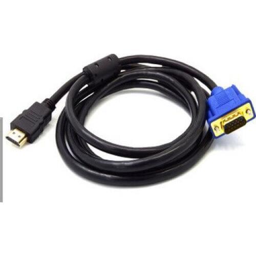 300pcs 1.5M HDMI Male to SVGA VGA M Converter A/V Cable Lead free shipping
