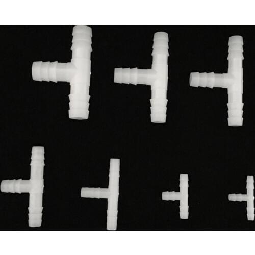 1Pcs 5mm-12mm PE Plastic Equal Tee Connectors Water Tank Adapter