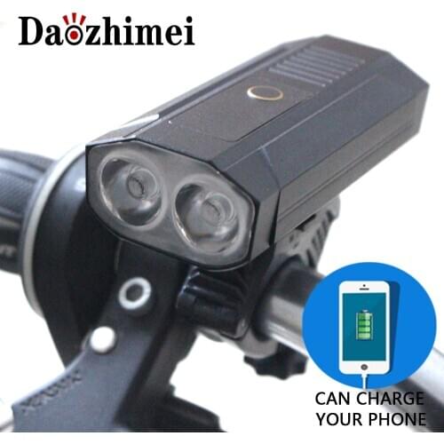 5200mAh Bicycle Light 2*T6 USB Rechargeable Bike Lamp IP65 Waterproof LED Headlight flashlight Power Bank MTB Bike Accessories