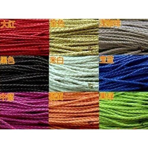 7 colors faux leather cord/lace/strip/string 4mm x100m PU braid cord DIY accessory zakka bracelet belt free shipping