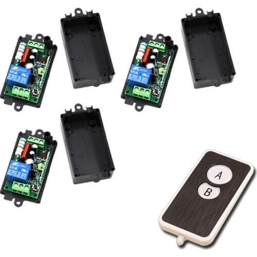 AC 110V/220V Wireless Remote Control Switch 10A 1CH Receiver Module RF Remote Controller System 315/433Mhz