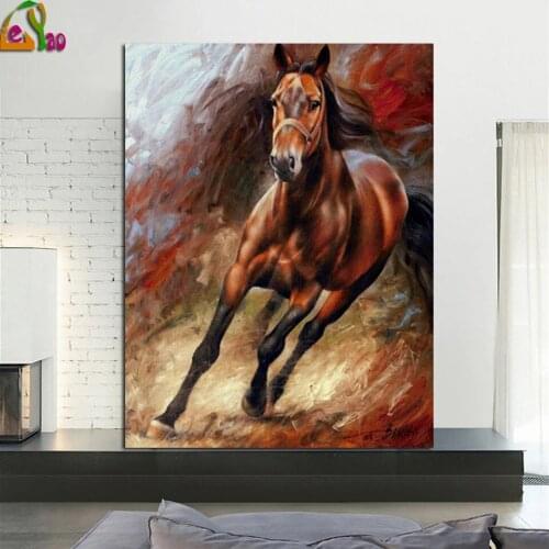 5D Diamond Embroidery Rhinestone Painting Home Decor Diy Diamond Painting "Animal horse landscape" 3D Cross Stitch Pattern