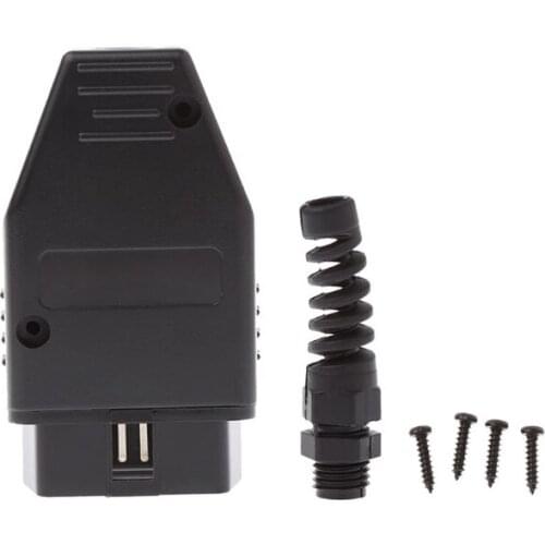 Car Kit Universal 24W OBD2 16Pin Male Connector Plug Wiring Car Auto Diagnostic Tool Car Electronics Cables Adapters