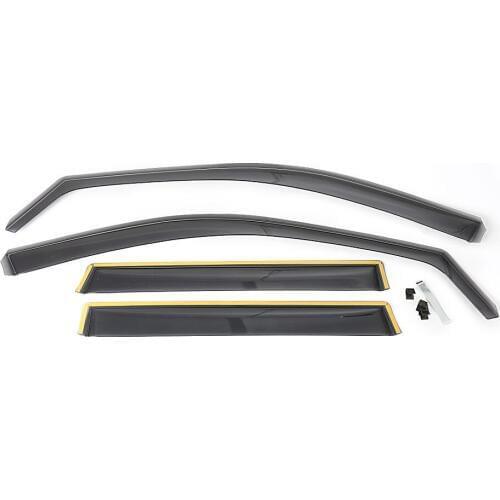 BBQ@FUKA 4pcs ABS Car Window Visor Rain Shade Wind Sun Shield Guard cover strip For Jeep Grand Cherokee 2011-2016 Automobiles