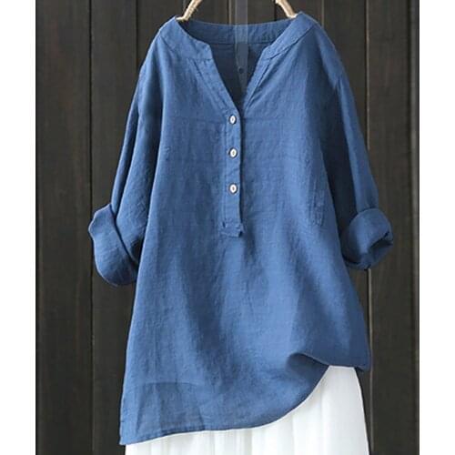 Long Sleeve Spring Blouse Women Solid Stand Collar Tunic Tops Casual Vintage Blouses Shirts Fashion Bluzki Damskie Blouses Femme