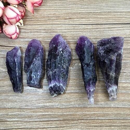 100g Purple Point Quartz Crystal Rock Mineral Specimen Natural Stone Beads For Jewelry Making Diy Accessories Wholesale Material