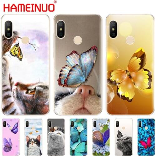 Butterfly Stand On The Cat Nose Cover Case for Xiaomi Mi 8 se A2 lite redmi 6 6a 6 pro note 6 PRO pocophone F1 for redmi s2