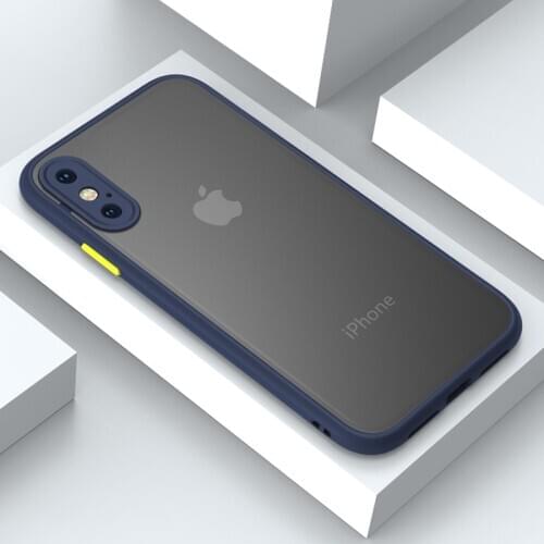 Bumper Camera Lens Protection Shockproof Silicone Soft Matte Clear Phone Case For iPhone X XR XS Max 11 12 Cover Fundas Coque