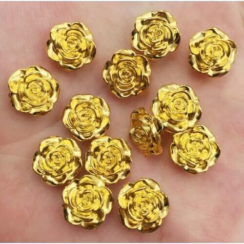 Hot 80PCS 12mm Resin Flower Flatback Stone Embellishment DIY Beads Crafts Scrapbook K4710*2