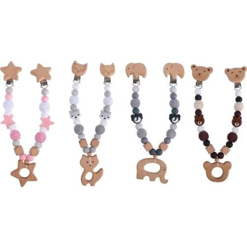 Baby Stroller Hanging Pendant Pacifier Clip Chain Mobile Rattle Bed Bell Infants Teether Nursing Chewing Toys Shower Gifts