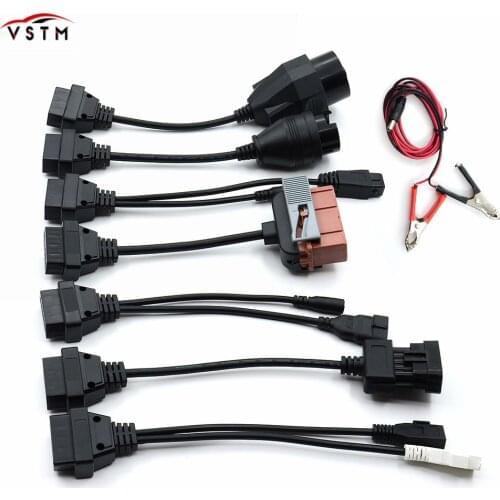 High Quality full set 8 truck cables for pro plus / multidiag pro /OBDII diagnostic tool OBD scanner truck leads