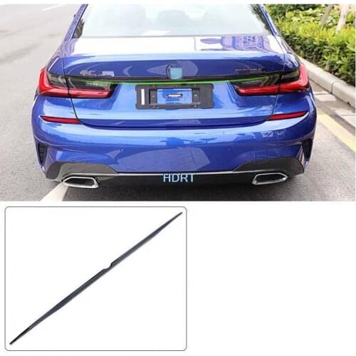 For BMW 3 Series 2020 2021 Carbon fibre 1pc Rear Trunk Lid Tailgate Cover Trim Hatch Door Handle Molding Garnish Strip Styling