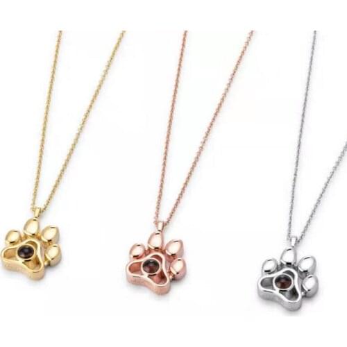 Hot Claw Shape Pendant Neckalce Cute Claw Projection Drop Shadow Chain Necklace 3 Colors Fashion Jewelry Accessories