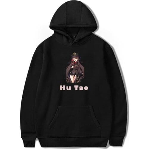 Hu Tao Hoodie Aesthetic Fashion Harajuku Printed Kawaii Genshin Impact Clothing Casual Tops Streetwear Women Unisex Sweatshirt