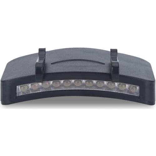 HURRISE Portable Fishing Cap Lamp Headlamp 11 LED Fishing Light Hat with Clip Outdoor Camping Hiking Fishing Accessories