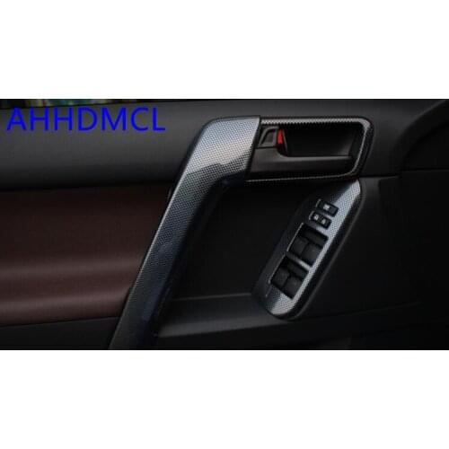 Car Interior Mouldings Sequins Modification Decorative Trim Frame Carbon Fiber Color For Prado 2010 2011 2012 2013 20142015-2017